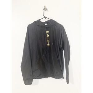 Fanute Windbreaker Men Black Small Fall Winter Pockets